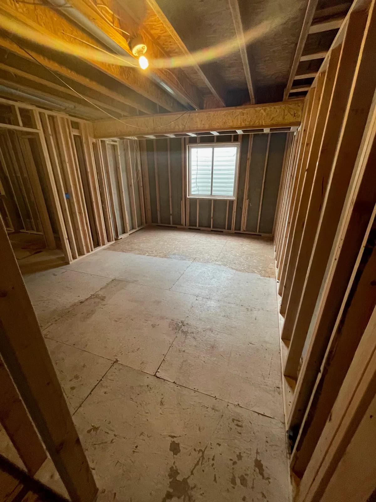basement framing project by BK Construction