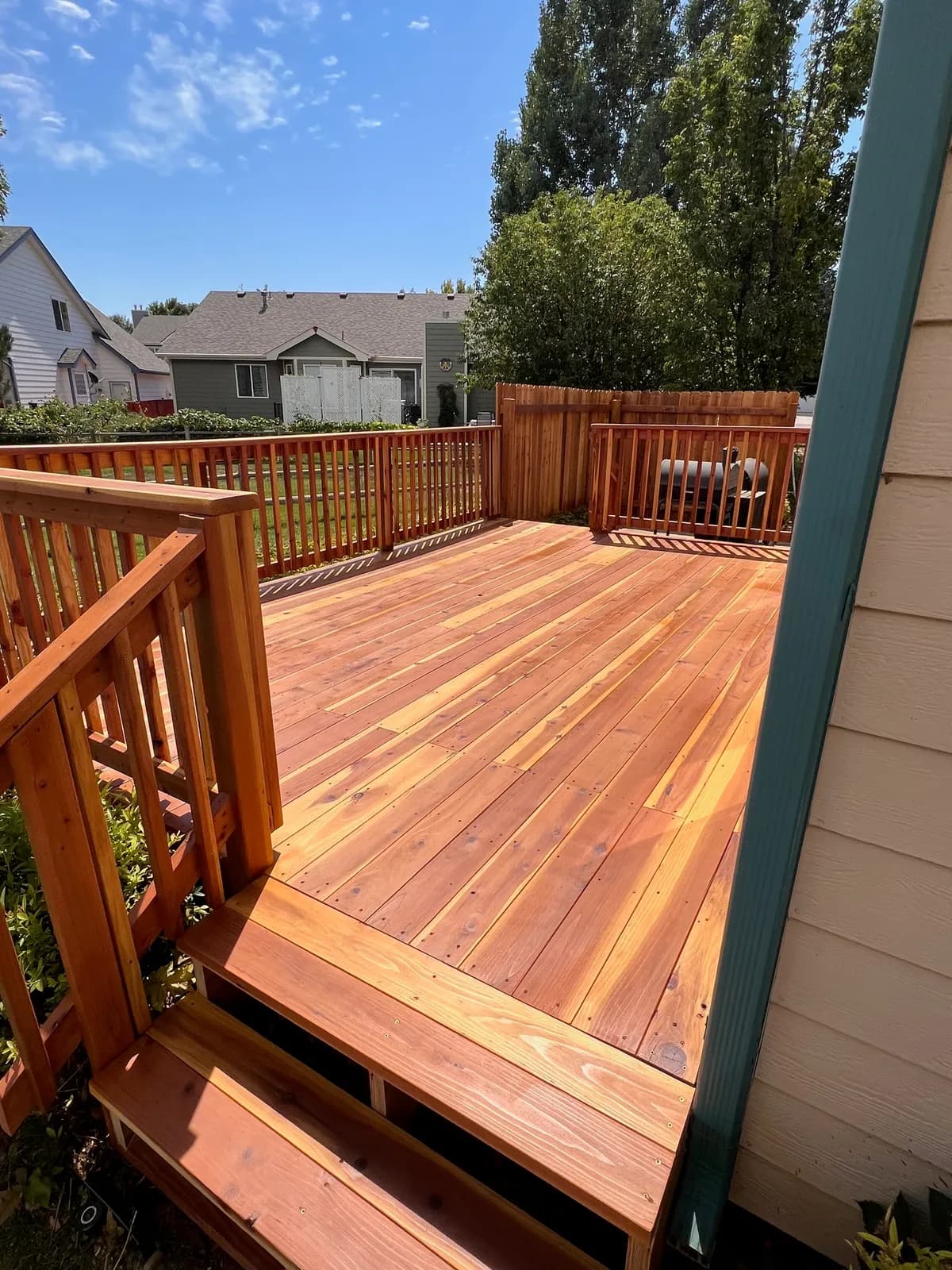 deck construction project by BK Construction
